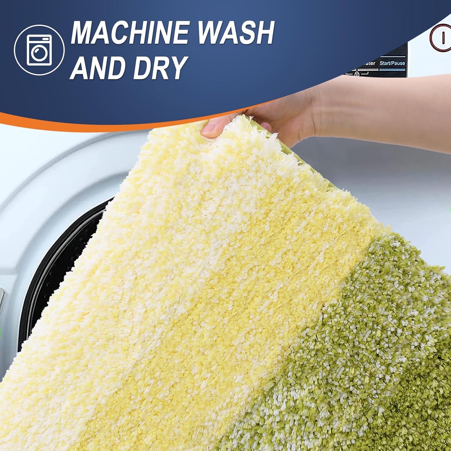 OLANLY Bathroom Rugs Mat 24x16, Extra Soft Absorbent Microfiber Bath Rugs, Rubber Backing, Quick Dry, Machine Washable Bath Mats for Bathroom Floor, Tub and Shower, Home Decor Accessories, Olive Green