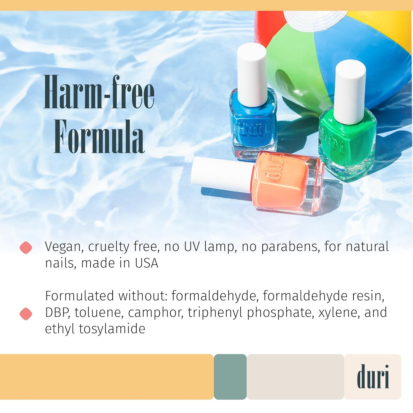 duri 157N Electric Glow - Neon Green Nail Polish, Matte Finish, Quick Drying, 0.45 Fl Oz