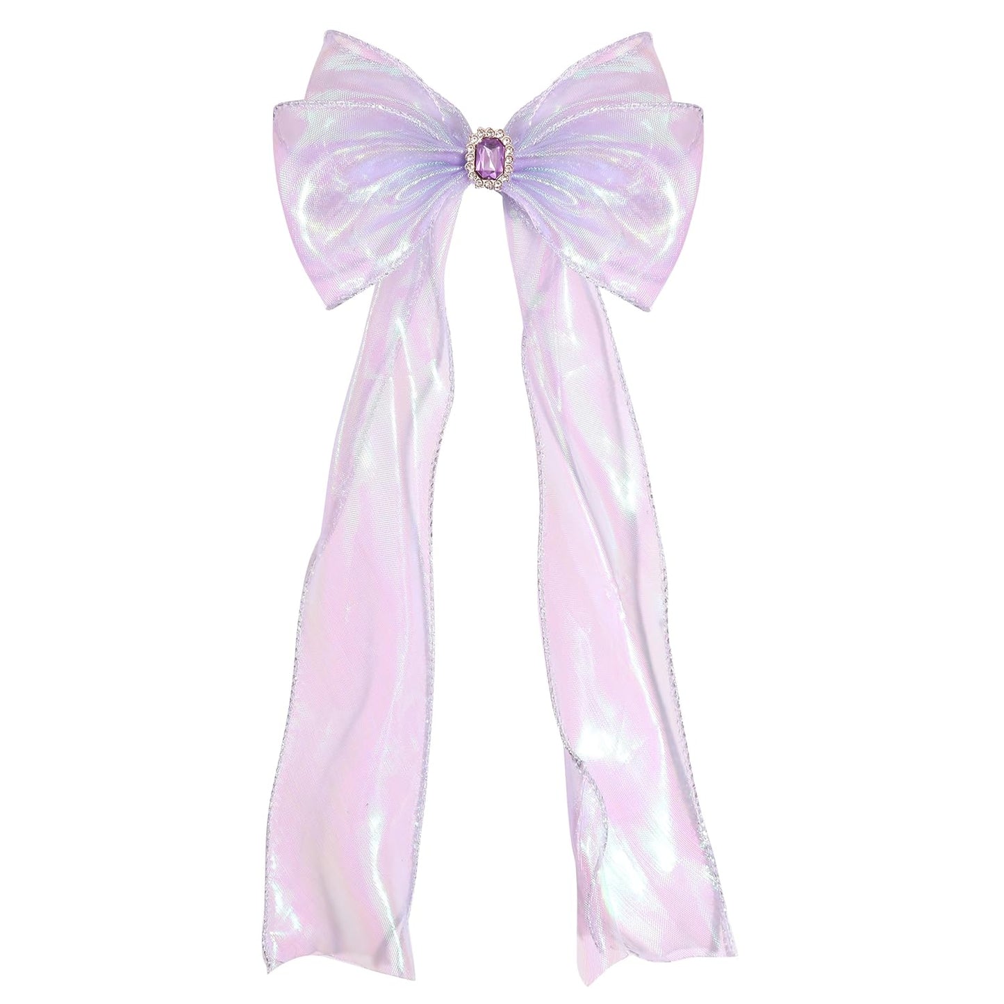 Elegant Hair Bow Set Sweet Styles with Crystal and Pearl Accents Fashion Hair Clips for Girls (White/Pink/Lavender)