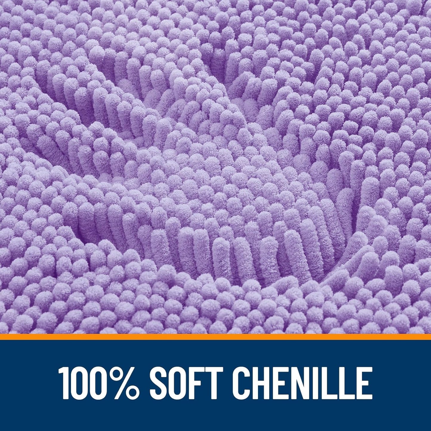 OLANLY Bathroom Rugs 30x20, Extra Soft Absorbent Chenille Bath Rugs, Rubber Backing Quick Dry, Machine Washable Bath Mats for Bathroom Floor, Tub and Shower, Home Decor Accessories, Lavender
