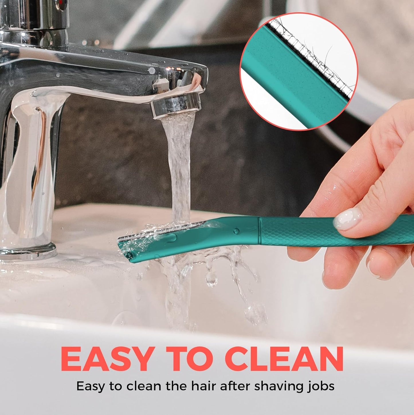 ZOMCHI Eyebrow Razor, Face Razors for Women&Men, Eyebrow Trimmer Shaper with Precision Cover, Facial Shaver with 6 Blades (Green)