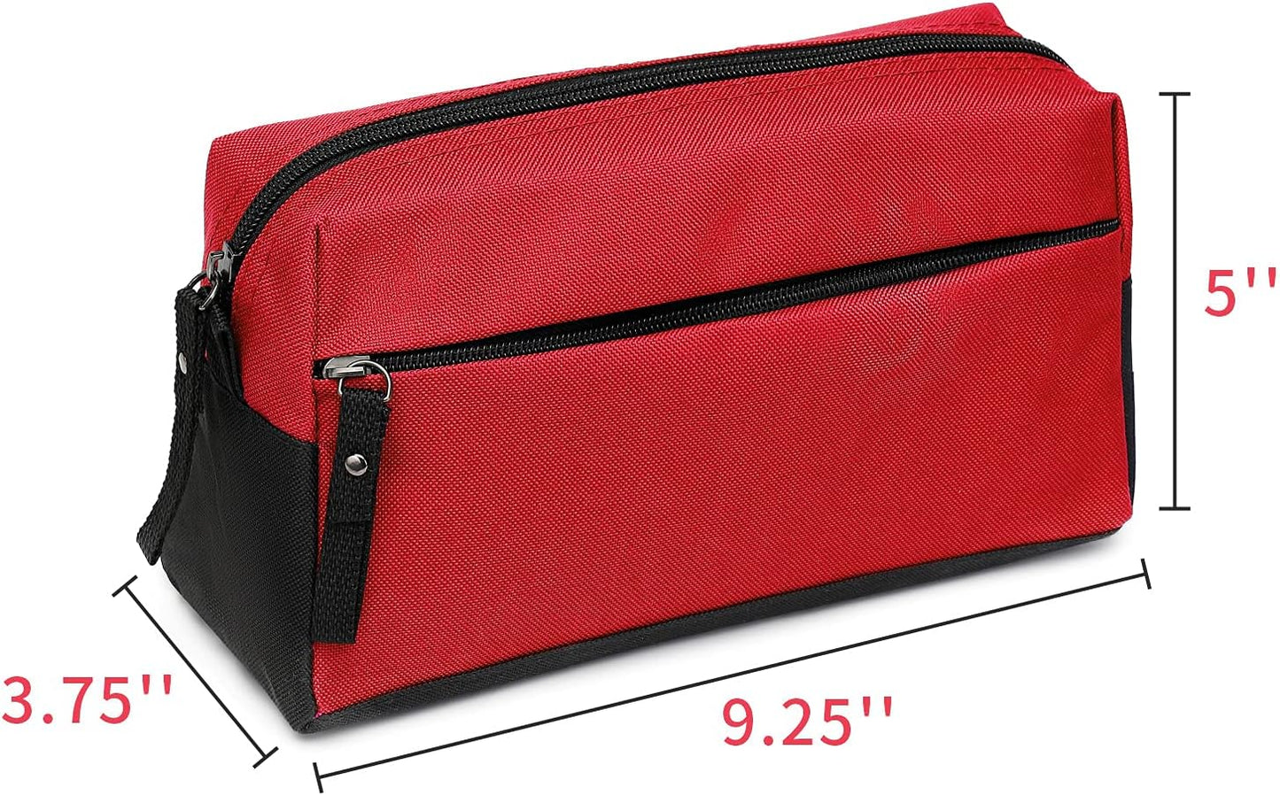 BuyAgain Toiletry Bag, Toiletry Travel Bathroom Bag Waterproof Cosmetic Make up Pouch Dopp Kit For Men or Women, Red