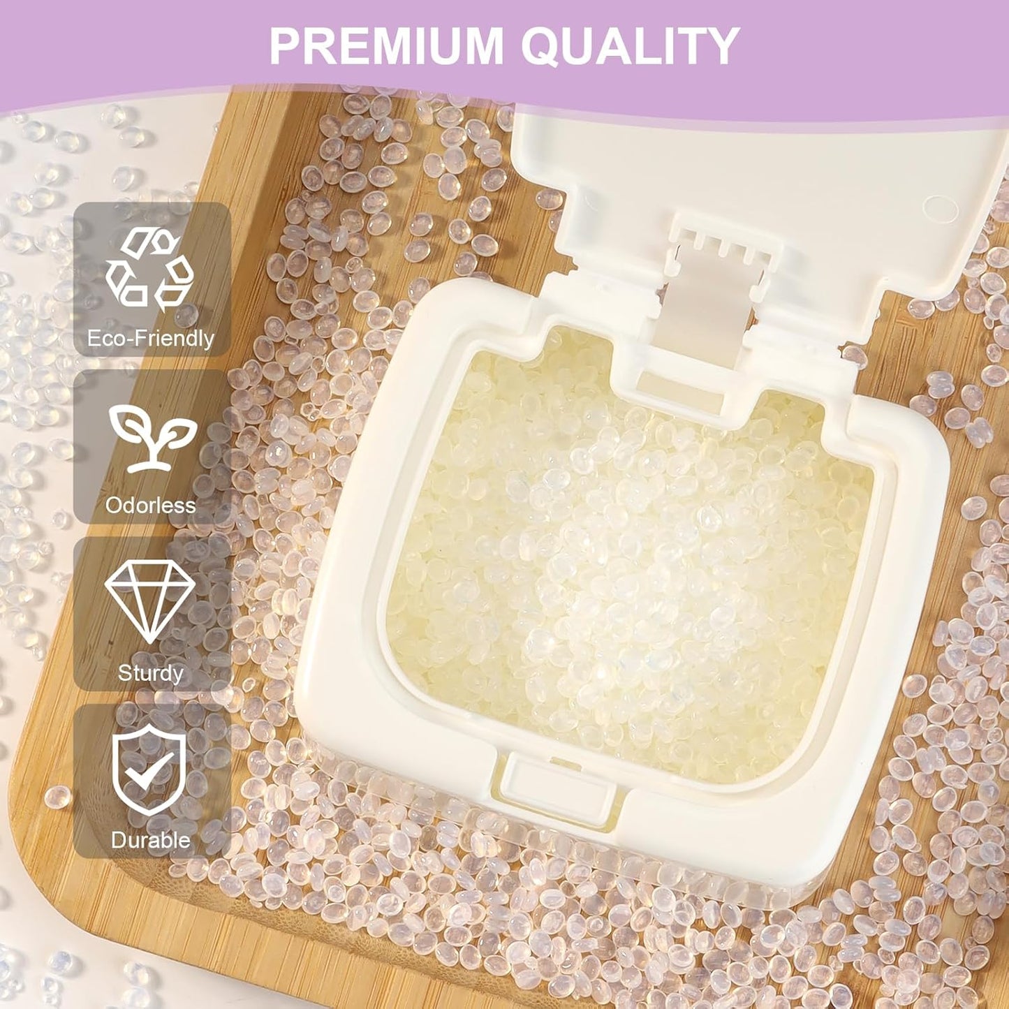 JGB Floss Pick Dispenser,2Packs Refillable Press Flip Floss Sticks Holder,Reusable Floss Pick Case For Cotton Swabs,Balls,Pads,Qtip - Square Storage Box For Home,Hotel,Office Organizers - White