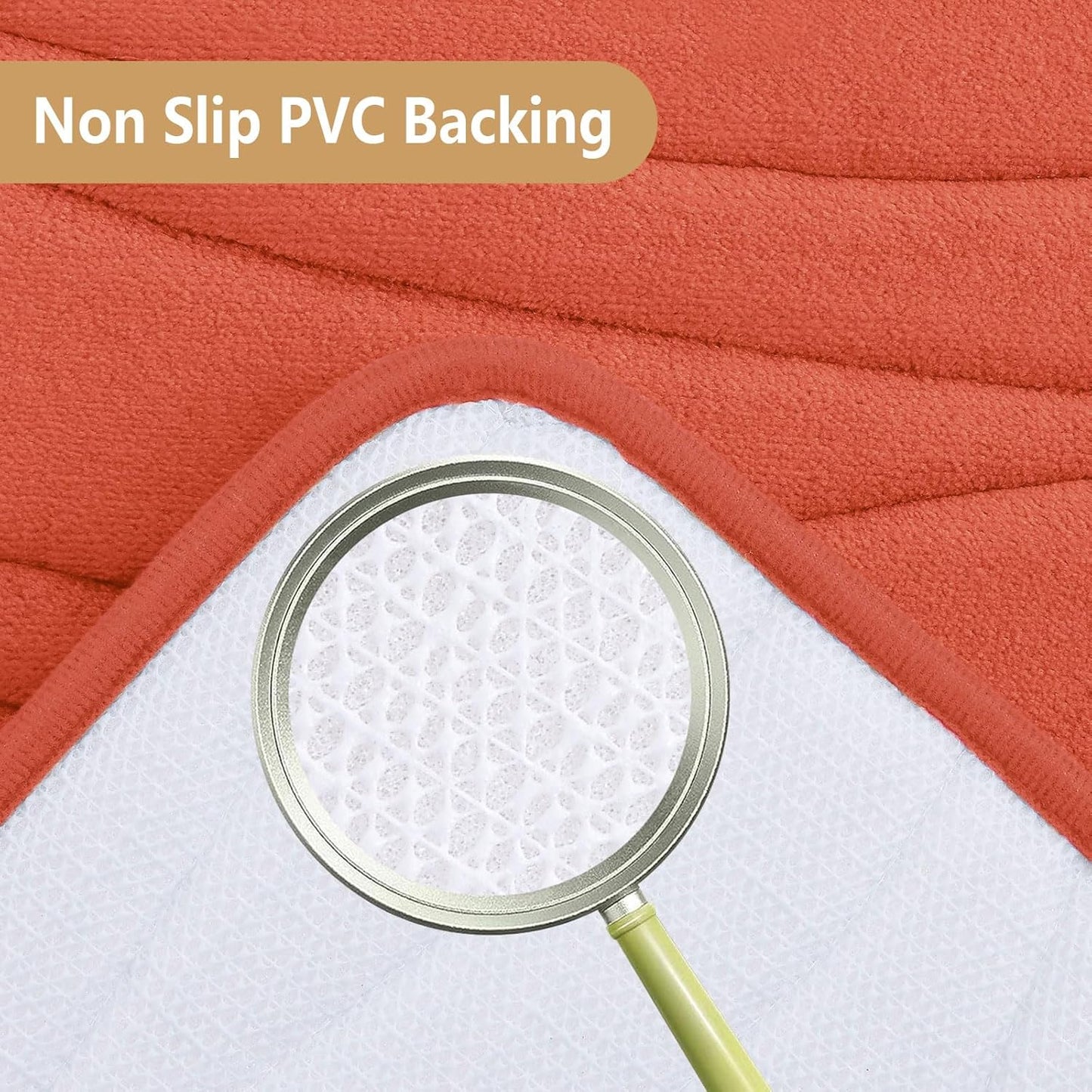 Buganda Memory Foam Bathroom Rug Mat 36x24, Extra Soft and Absorbent Bath Mats, Non-Slip and Machine Washable Bath Rugs for Bathroom Floor,Tub and Shower, Coral