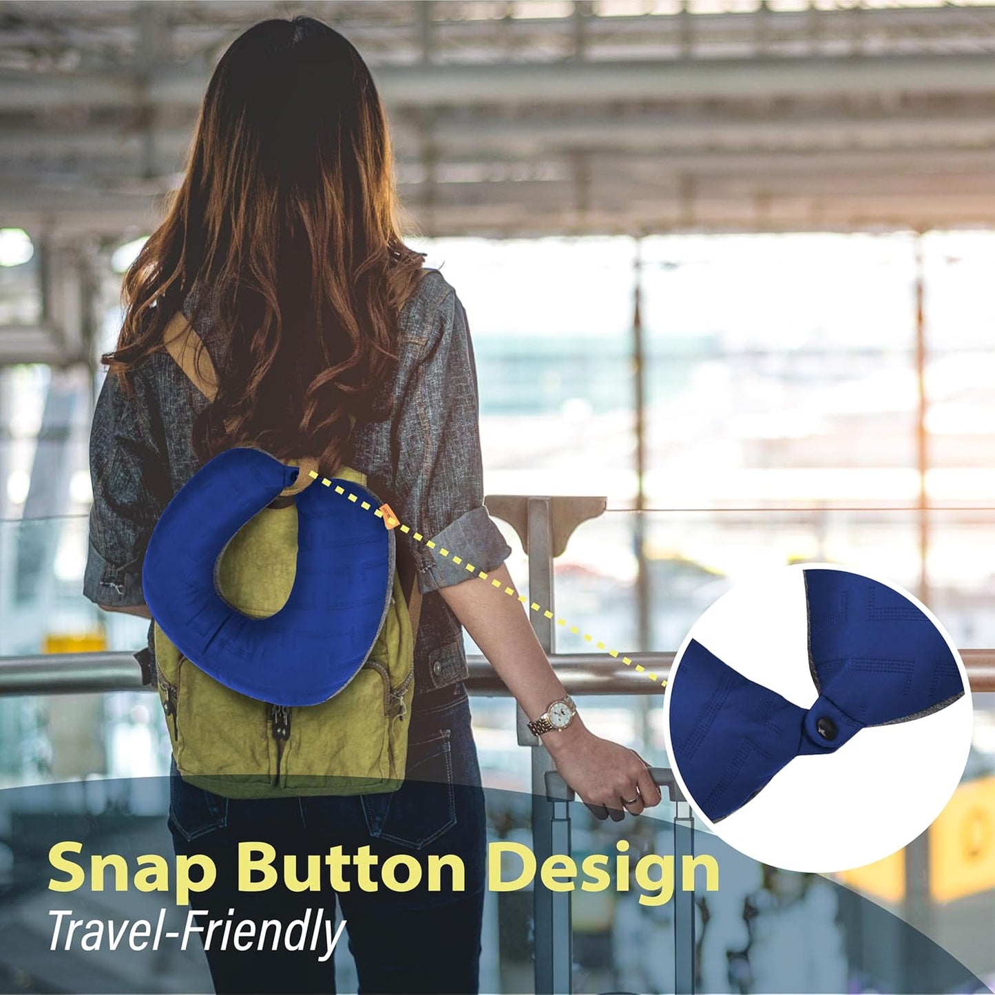 TREKOLOGY Travel Neck Pillow for Plane - Premium Airplane Neck Pillow for Sleeping - Ultimate Neck Support for Long Flights - Best Rated Travel Pillow, Comfortable Neck Rest for Airplane & Travel