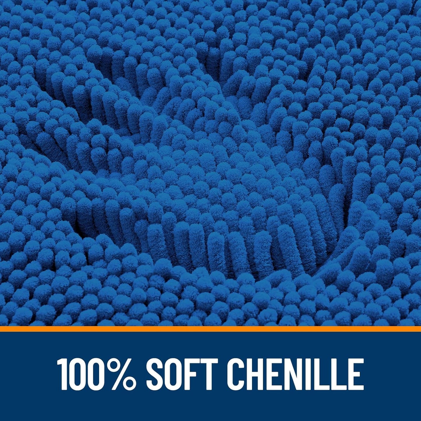 OLANLY Bathroom Rugs 36x24, Extra Soft Absorbent Chenille Bath Rugs, Rubber Backing Quick Dry, Machine Washable Bath Mats for Bathroom Floor, Tub and Shower, Home Decor Accessories, Deep Navy Blue