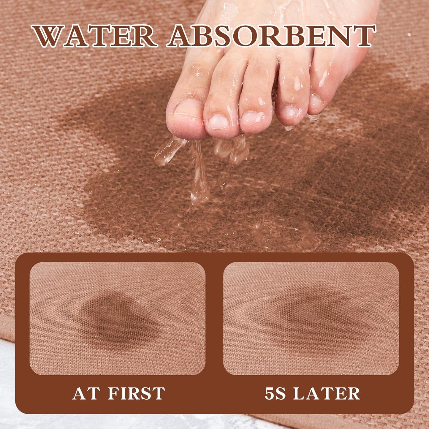 chakme Bathroom Rugs Mat 32x17, Ultra Thin Non Slip Bath Mat Quick Dry Absorbent Bath Mat for Bathroom Floor, (Dark Pink, 32"x17")