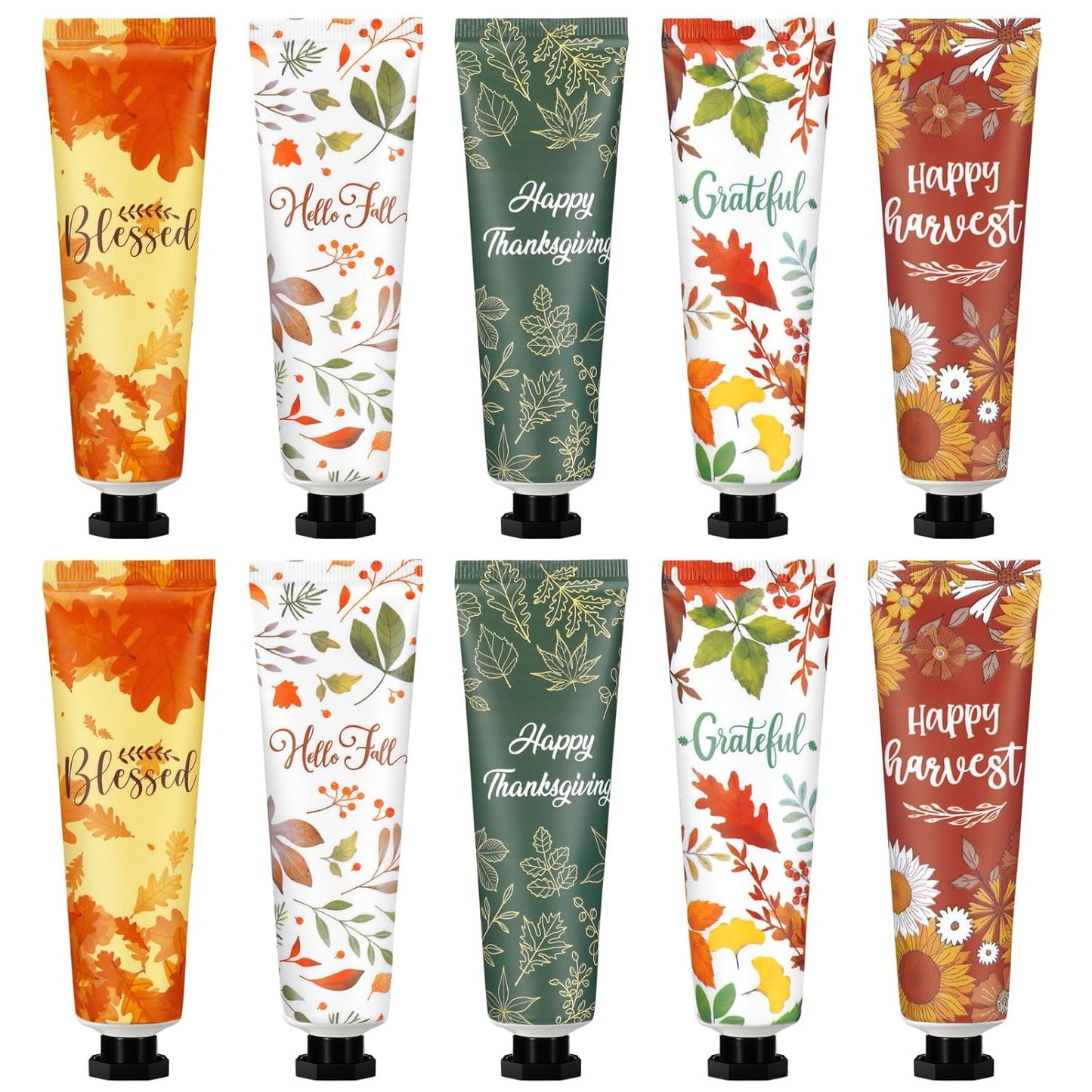 10 Pcs Thanksgiving Fall Hand Lotion Gifts Bulk for Women Maple Leaves Hand Cream 30ml Natural Botanical Fragrance Mini Lotion for Chapped Hands Travel Thanksgiving Autumn Party Supplies