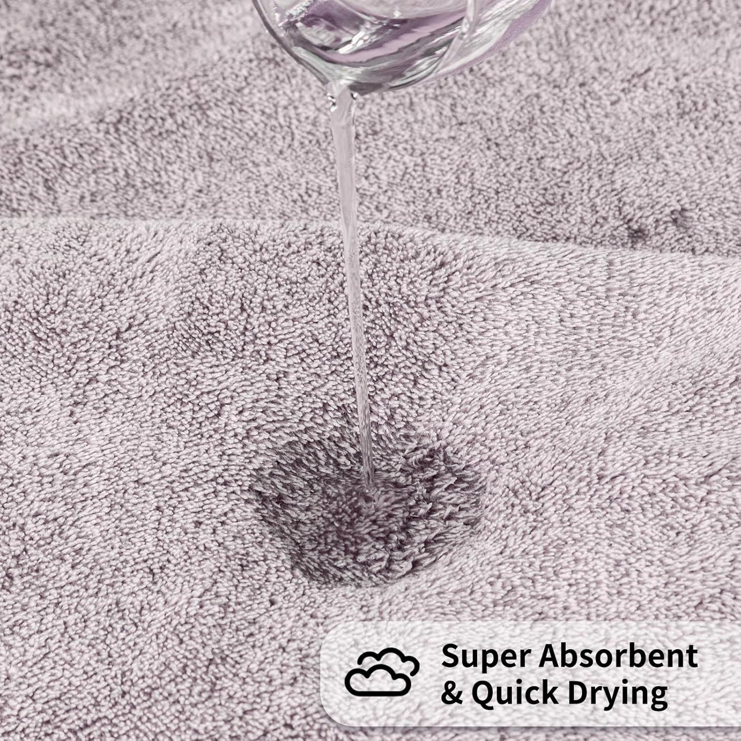 Bath Towels Set, Soft & Thick & Absorbent & Quick Dry, Hotel Towels for Bathroom Luxury, Beach Towel (Purple, 2 Bath Towels+4 Hand Towels)