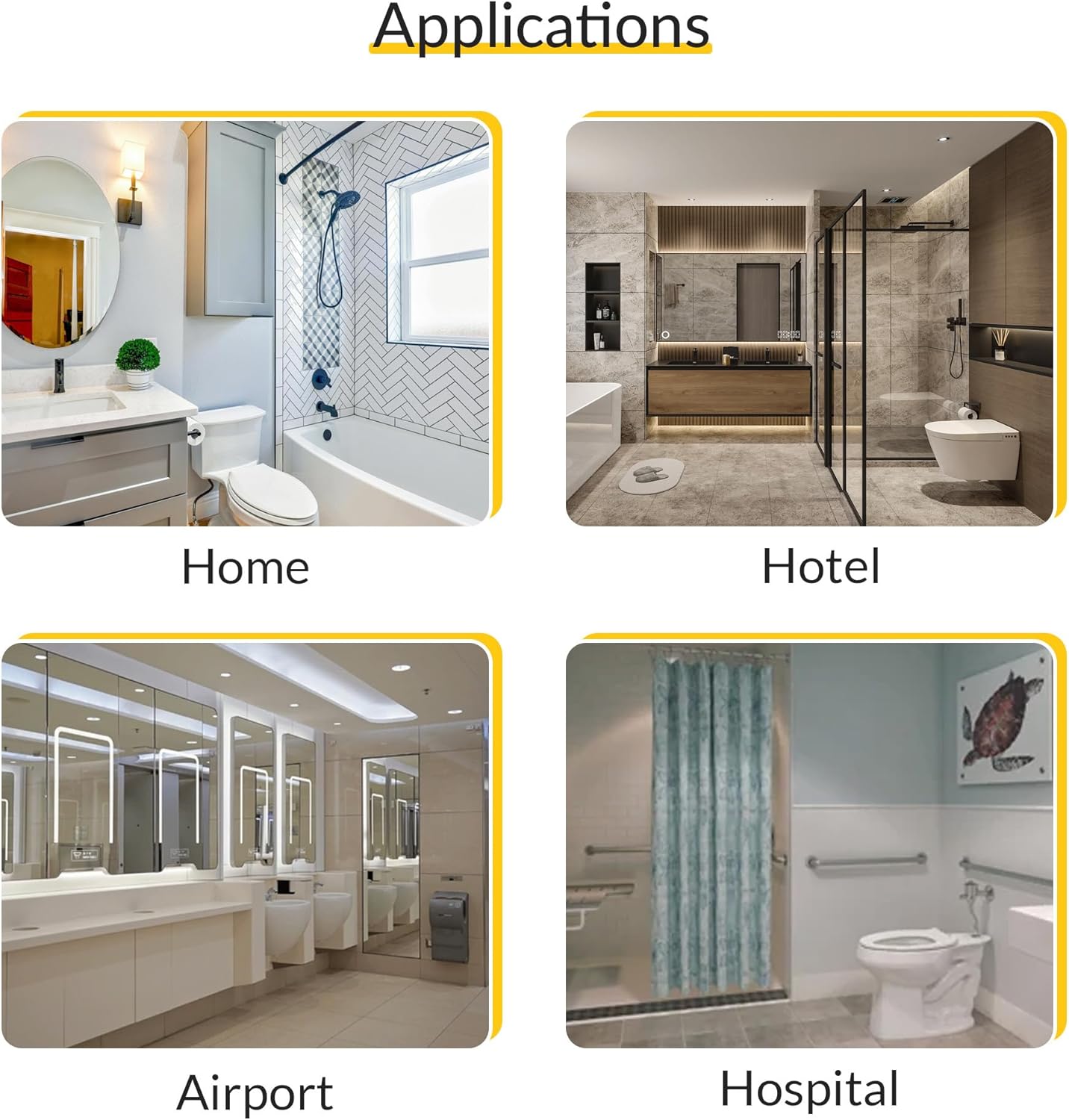 Brixwell Straight Square Grab Bar Stainless Steel Material, Brushed Stainless Steel Finish, 25-1/2" Length, 18" Hole Spacing, Tubular 1-1/4" Diameter, Included Cover Flanges and Mounting Hardware