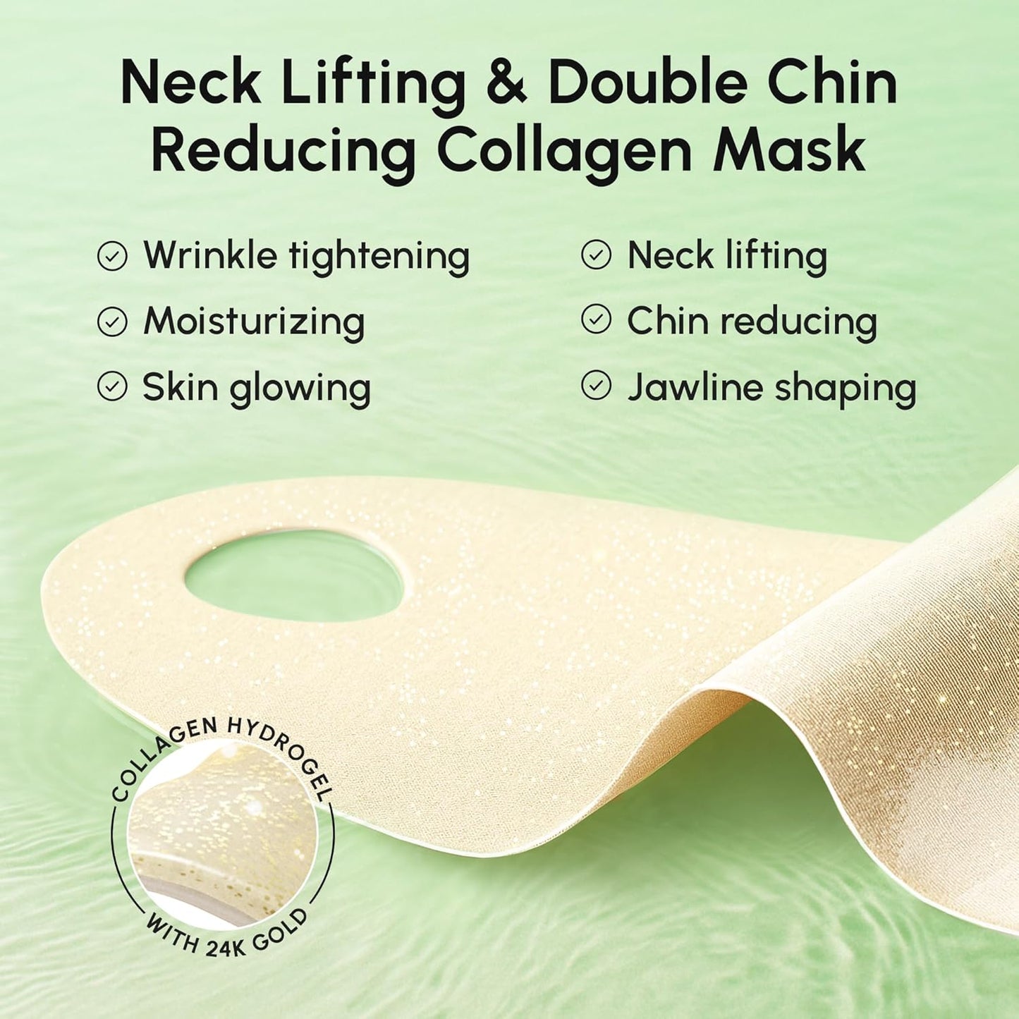 MAREE V Line Lifting Mask with 24K Gold – Deep Collagen Face Mask for Women – Jawline Shaper Mask with Retinol & Hyaluronic Acid – Neck Tightening & Firming - Double Chin Strap for Face Lift