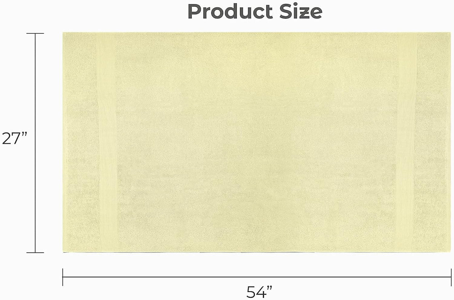 Softolle Luxury Bath Towels Set of 4 (27” x 54”) | Towels for Bathroom | Super Soft | Highly Absorbent Towels for Home, Spa, Gym (Cream)