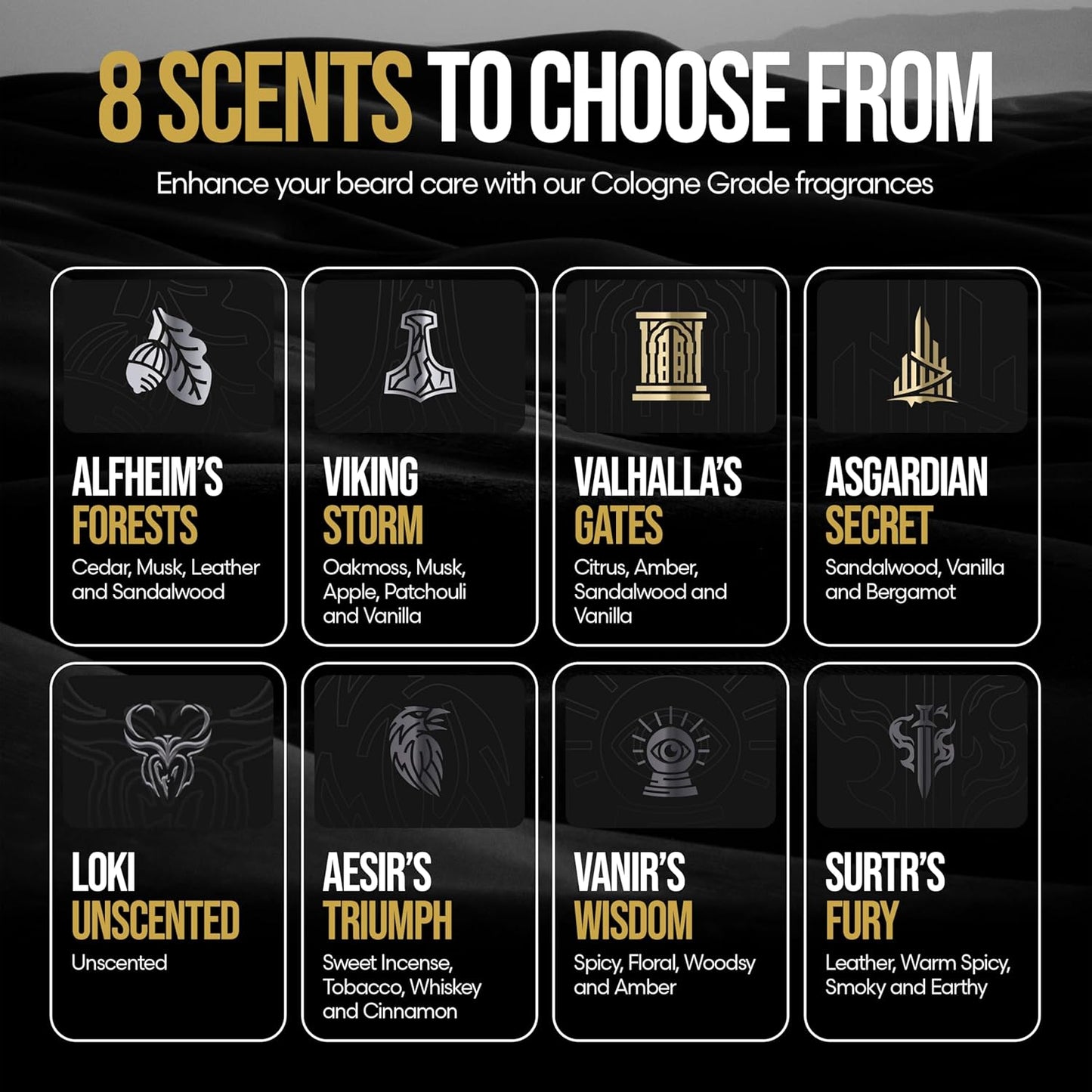 The Beard Struggle - Radiance Beard Wash & Conditioner Bundle - Silver Collection - Pack of 2, Viking Storm - Nourish, Cleanse, Softens, & Strengthens Beard - Beard Wash and Conditioner for Men