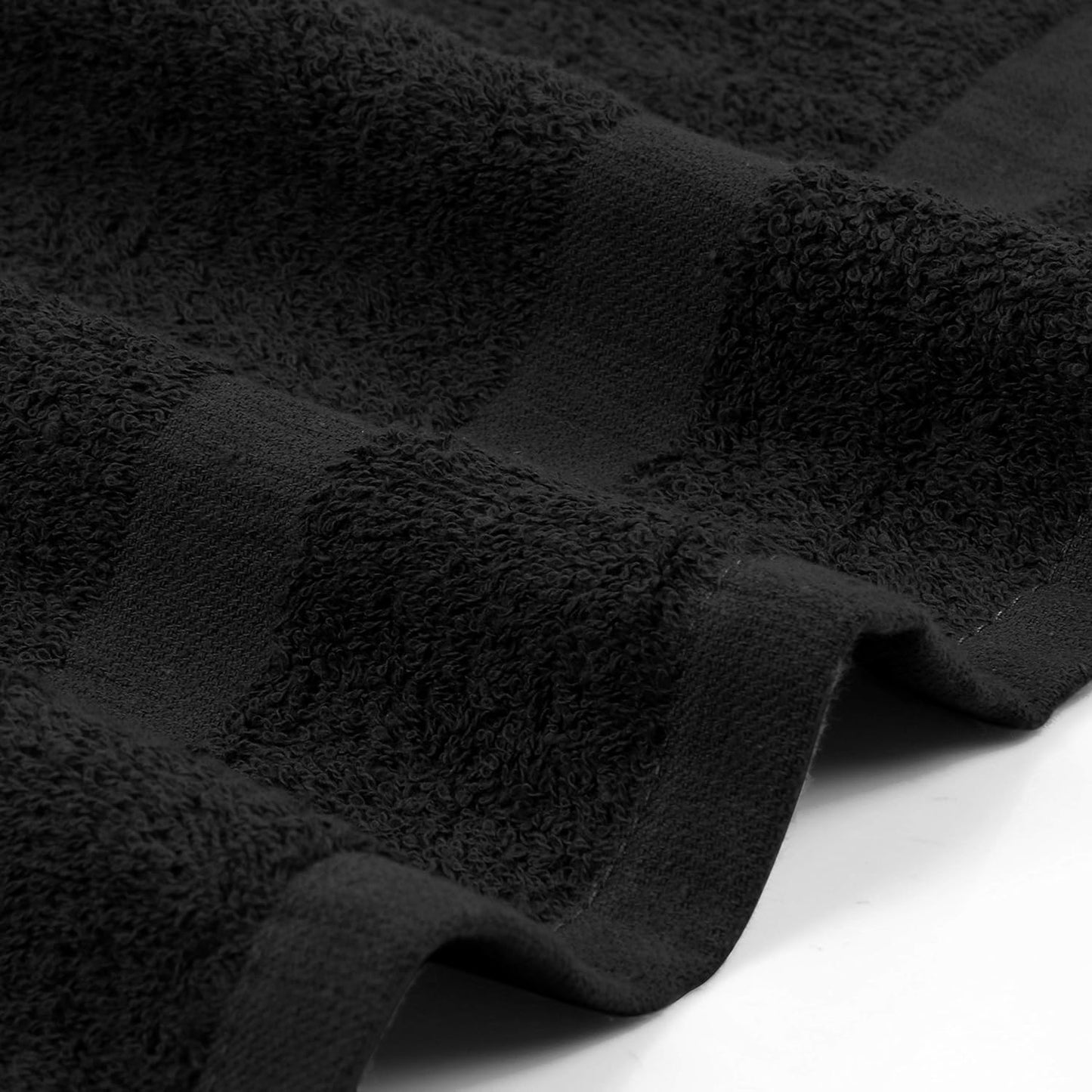 Utopia Towels Black Salon Towels, Pack of 72 (Not Bleach Proof, 16 x 27 Inches) Highly Absorbent Towels for Hand, Gym, Beauty, Spa, and Home Hair Care
