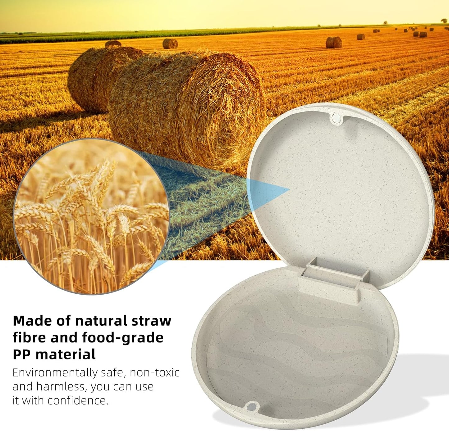 Slim Aligner Case with Night Guard, Premium Retainer Mouth Guards Travel Case-Ivory