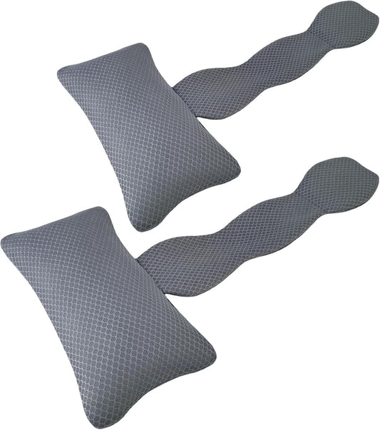 REEZEIVI 2 Pack Hot Tub Headrest Pillow,Chaise Lounge Pillows Outdoor 3D air mesh,Spa Pillow for Outdoor Hot Tub, Quick Drying and Washable,Head and Neck Support Pillow with Adjustable Weighted Strap