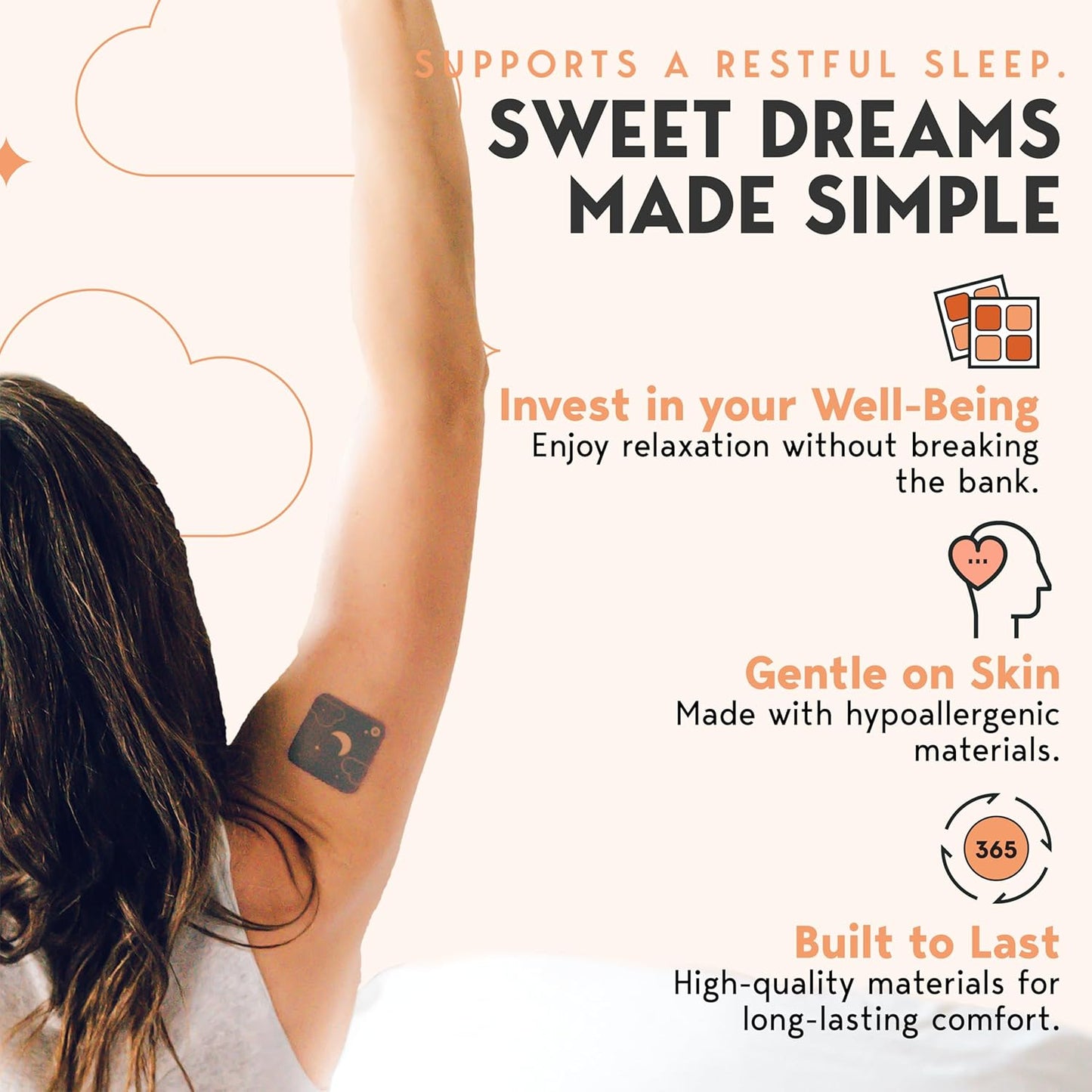 Klova Melatonin-Free Sleep Patches for Adults | Natural Sleep Aid with Ashwagandha, Valerian, GABA & L-Theanine | Fall Asleep Faster, Stay Asleep Longer & Wake Refreshed | 28 Patches