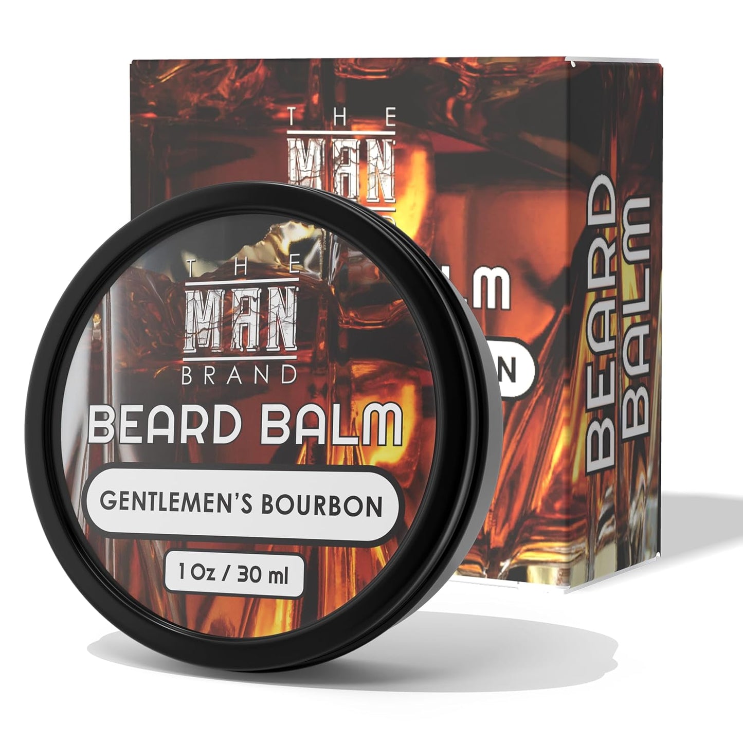 Beard Grooming Product - Natural Beeswax Based Conditioning Balm for Styling and Care - Scented in Gentlemen's Bourbon (1 oz / 30 ml)