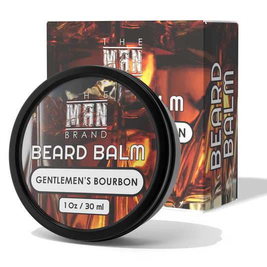Beard Grooming Product - Natural Beeswax Based Conditioning Balm for Styling and Care - Scented in Gentlemen's Bourbon (1 oz / 30 ml)