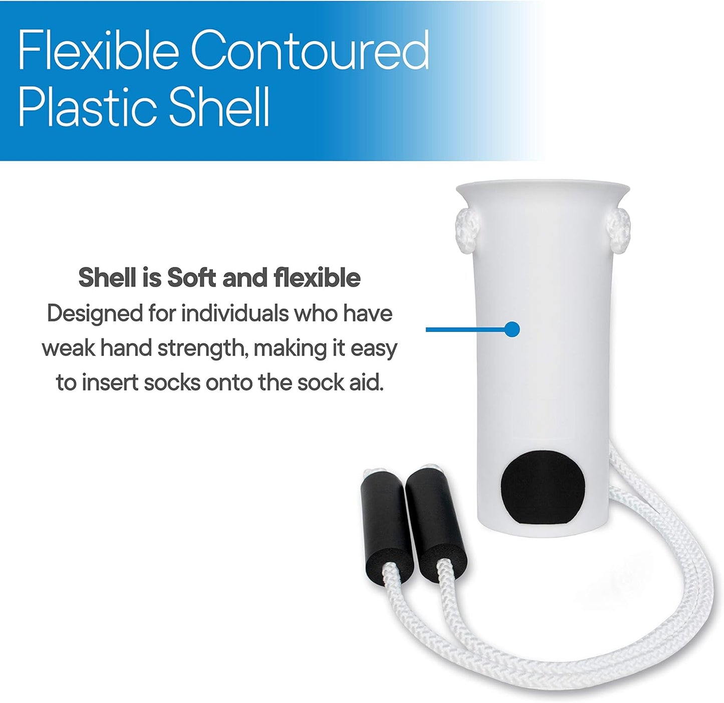 RMS Deluxe Sock Aid - Socks Helper with Foam Handles (for Regular Socks)