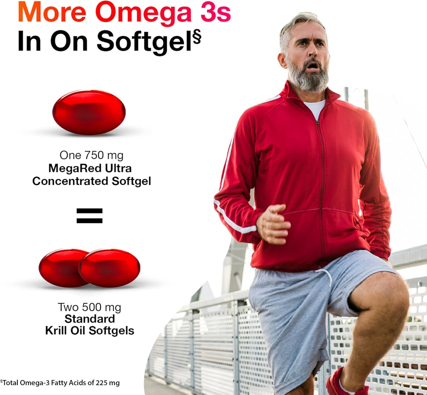 MegaRed Antarctic Krill Oil 750mg, Omega 3 Fatty Acid Supplement, Ultra Concentrate EPA & DHA Softgels, Antioxidant Astaxanthin, Heart Health Supplement with No Fish Oil Aftertaste, 80ct