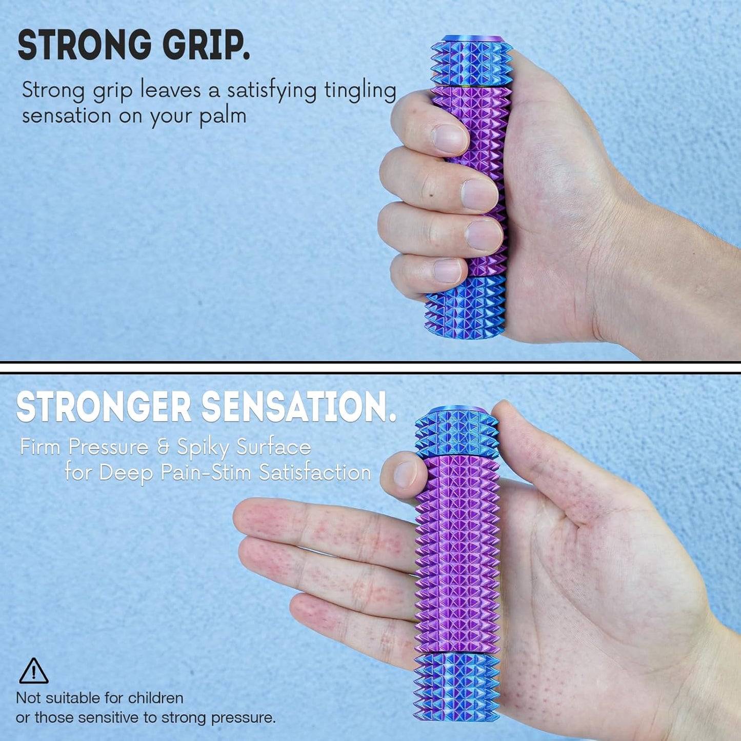 Fidget Roller Adults Teens Sensory Little Stim Gadget for Anxiety Relief Mild Ouchie,Desk Focus Tool Portable Hand Spinner Gifts Idea White Elephant Stocking Christmas(Purple,Compact Fit)