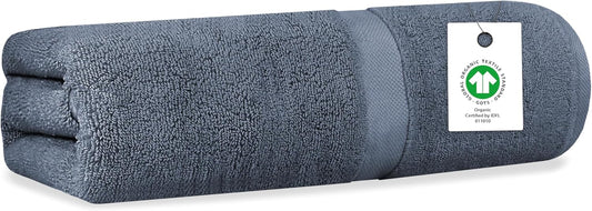 Delara Organic Cotton Luxuriously Plush Bath Sheet | GOTS & Oeko-TEX Certified | Premium Hotel Quality Towels | Feather Touch Technology| 650 GSM Long Staple|Soft, Quick Dry & Ultra-Absorbent 36"x70"