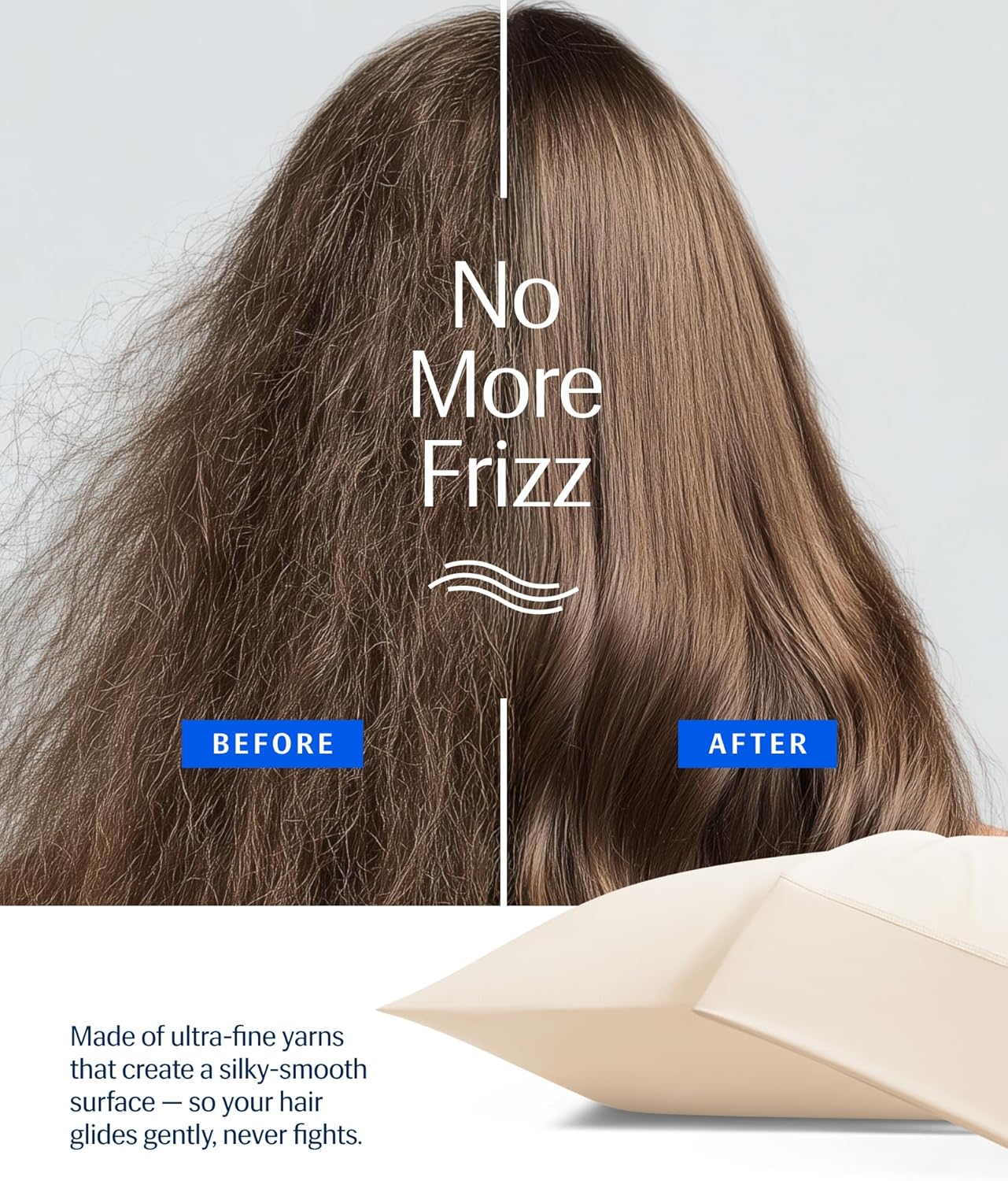 REST® Evercool®+ Cooling Pillowcases Standard - 2 Pillowcases for Sensitive Skin, Silver Infused Fabric for Hygienic Sleep, Silky Smooth for Curly Hair, High Elastic for Snug Fit (19x29 inches)