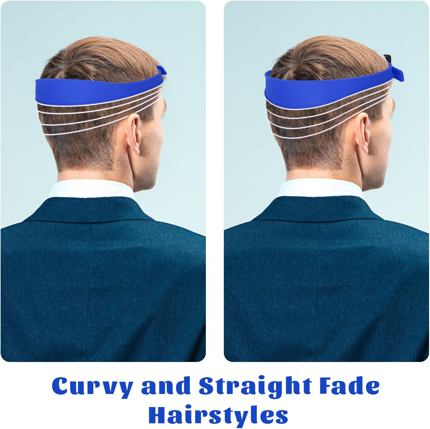 Hair Cutting Kit, Fade Haircut Guide for Men, Hair Cutting Guides for Men,Include Self Haircut Guide & Cape Umbrella