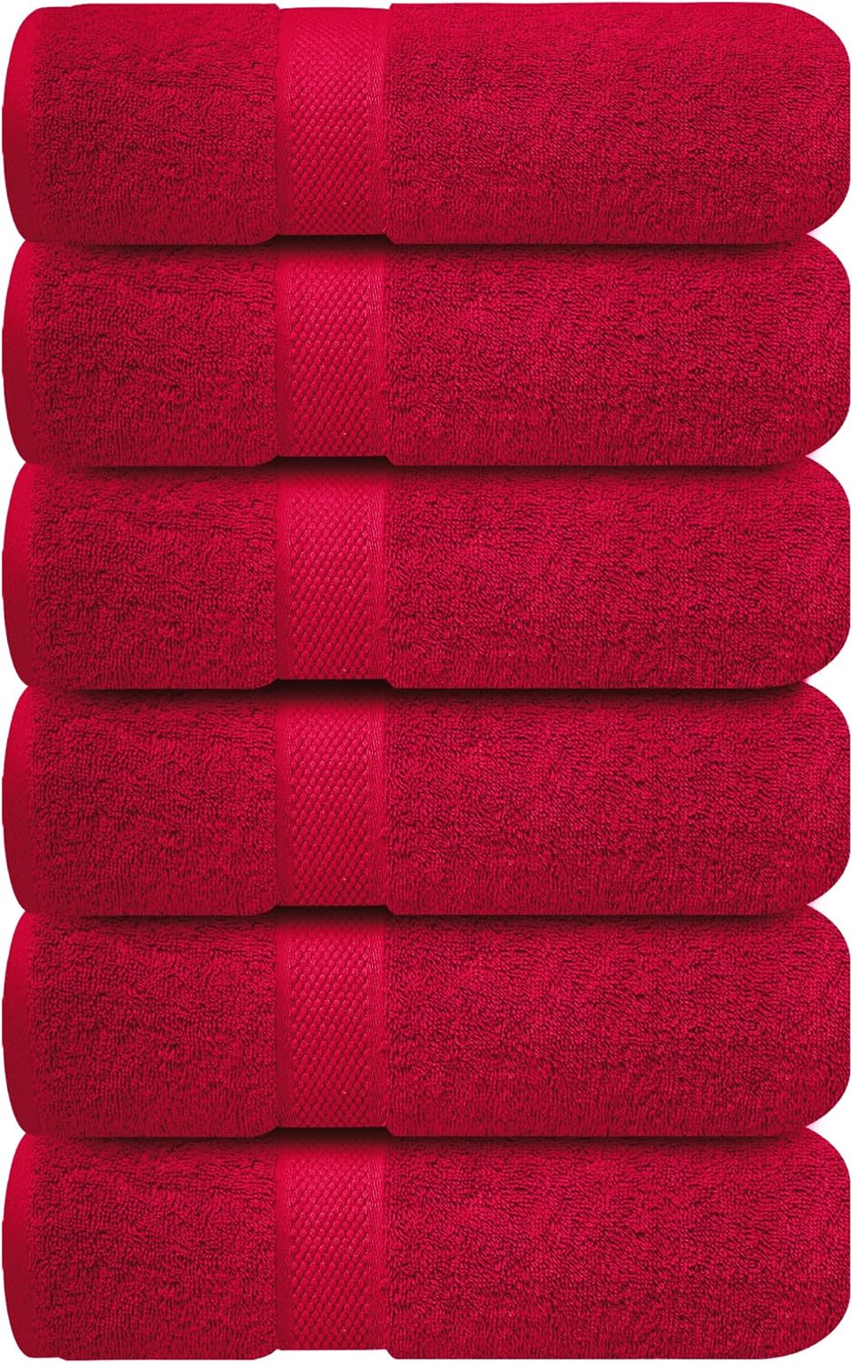 Infinitee Xclusives Burgundy Hand Towels for Bathroom - Set of 6 (16x28 inches) 600 GSM, 100% Cotton Ultra Soft, Quick Drying, Hotel Quality Hand Towel Set (Burgundy)