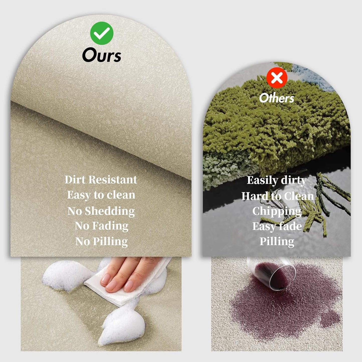 Beige Bathroom Mat Rugs 17" x 32" Super Absorbent Quick Drying Diatomaceous Earth Bath Mats for Bathroom Non Slip Rubber Backed Thin Bathroom Rugs Floor Mat, Machine Washable