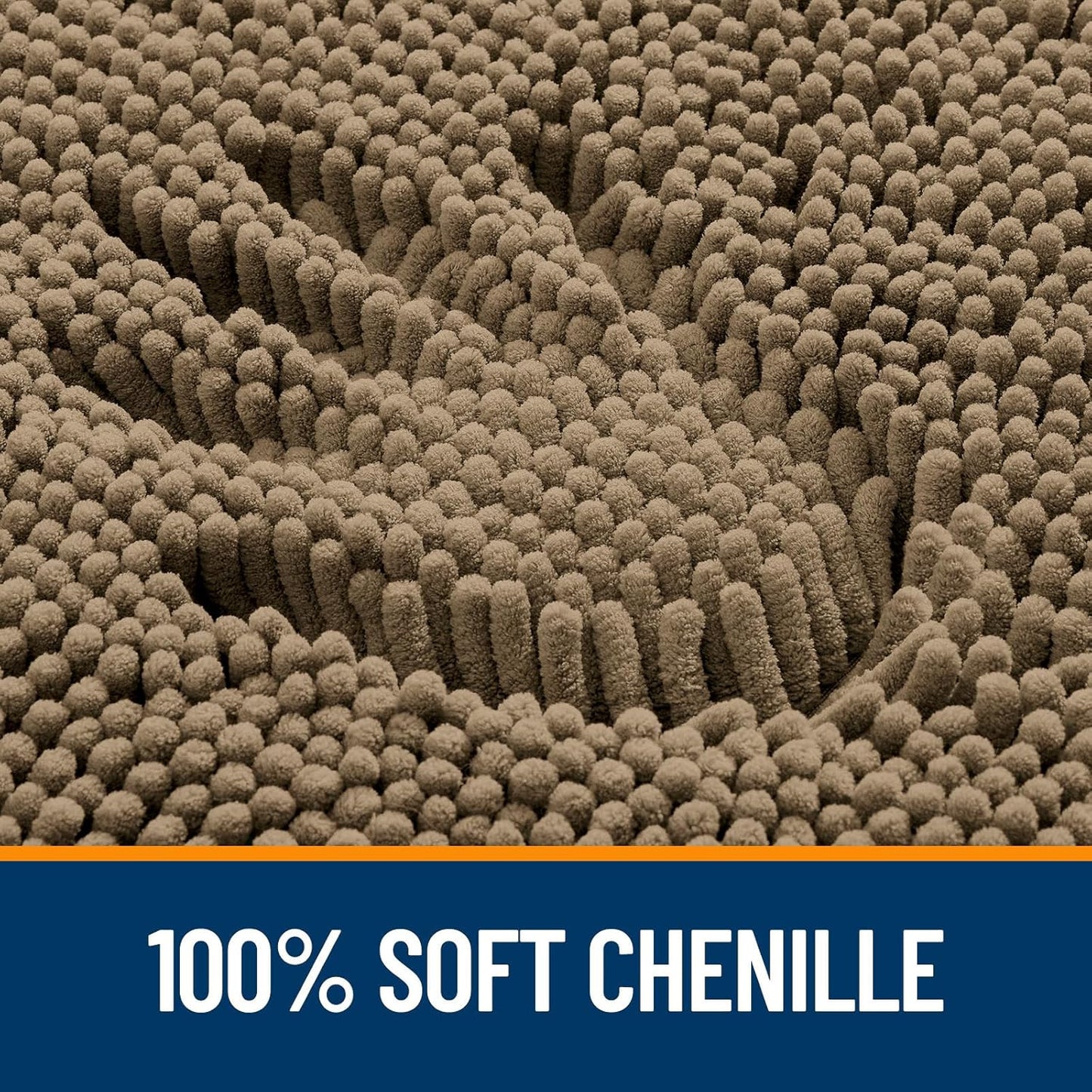 OLANLY Bathroom Rugs 30x20, Extra Soft Absorbent Chenille Bath Rugs, Rubber Backing Quick Dry, Machine Washable Bath Mats for Bathroom Floor, Tub and Shower, Home Decor Accessories, Tan