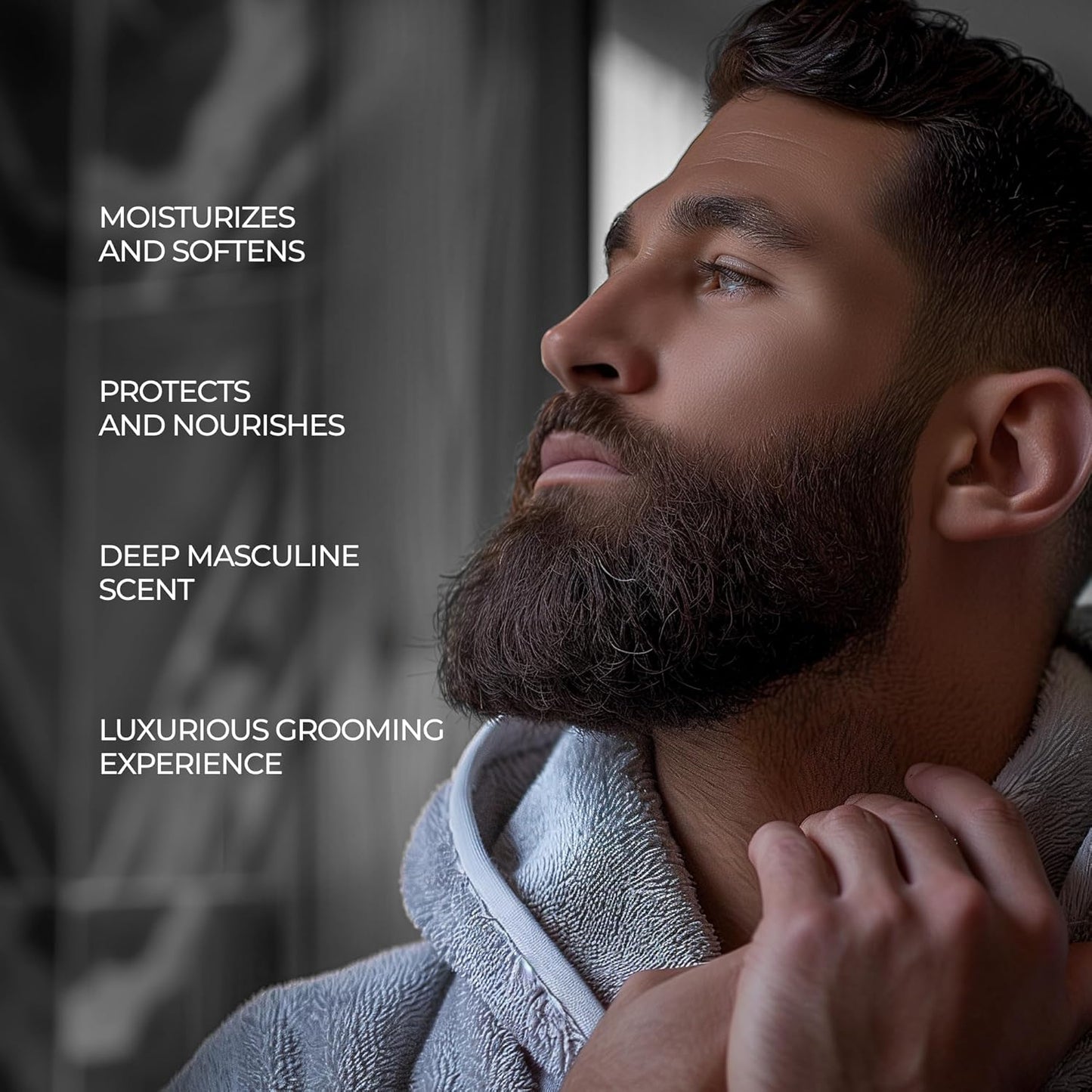 ZOUSZ Black Oud Men's Shampoo, Hair & Beard Cleaner and Strengthener, Vegan & Hypoallergenic Shampoo , 3.38 Fl Oz Hair Shampoo & Beard Wash Kit Essential