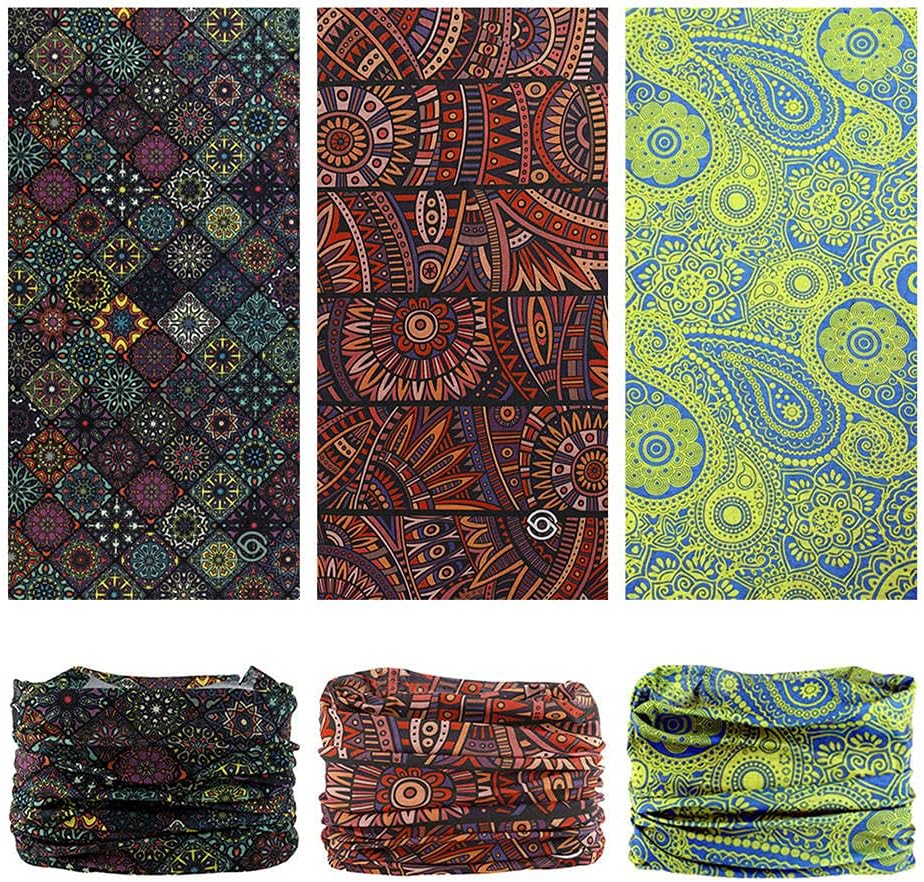 Headband Neck Gaiter Head Wrap Headwear Face Mask Magic Scarf Bandana for Men and Women