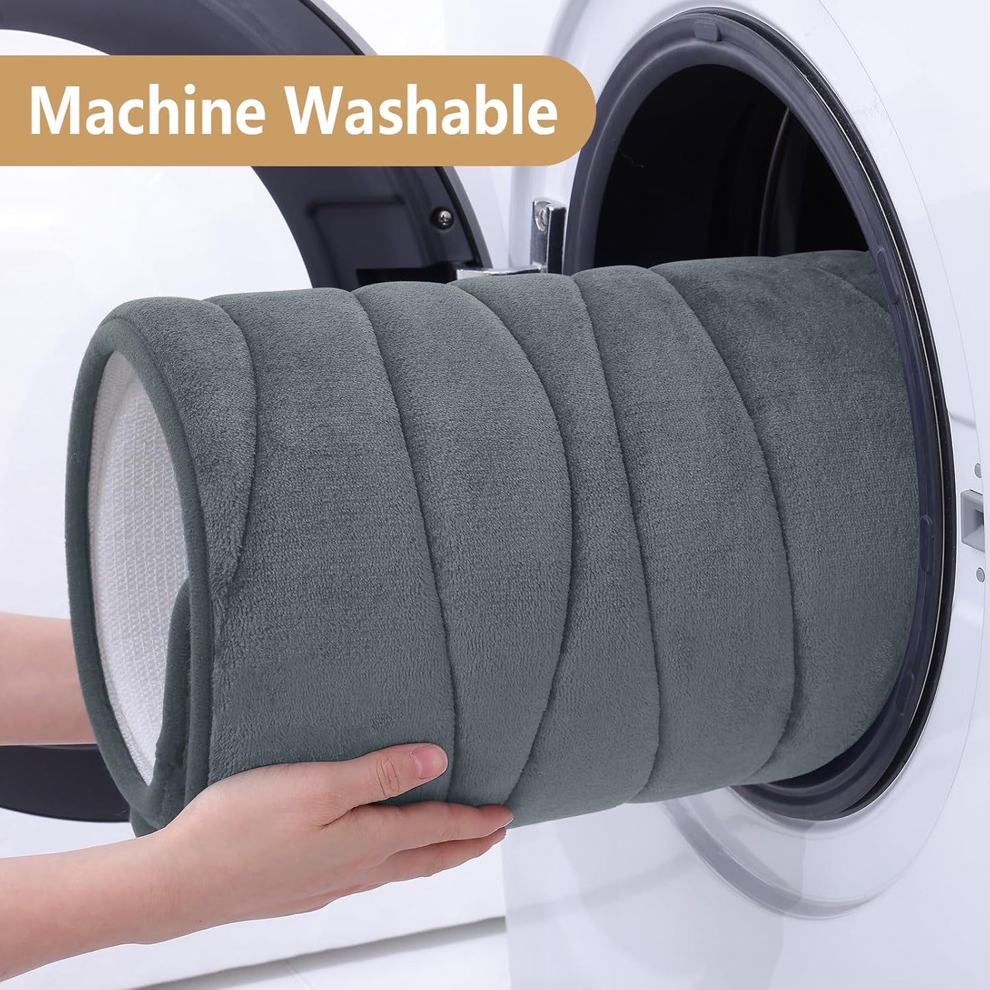 Buganda Memory Foam Toilet Rugs U-Shaped 24x20, Ultra Soft and Absorbent Bathroom Rugs, Non-Slip Toilet Bath Mat, Machine Wash Dry, Contour Bath Rugs for Toilet Base, Dark Grey