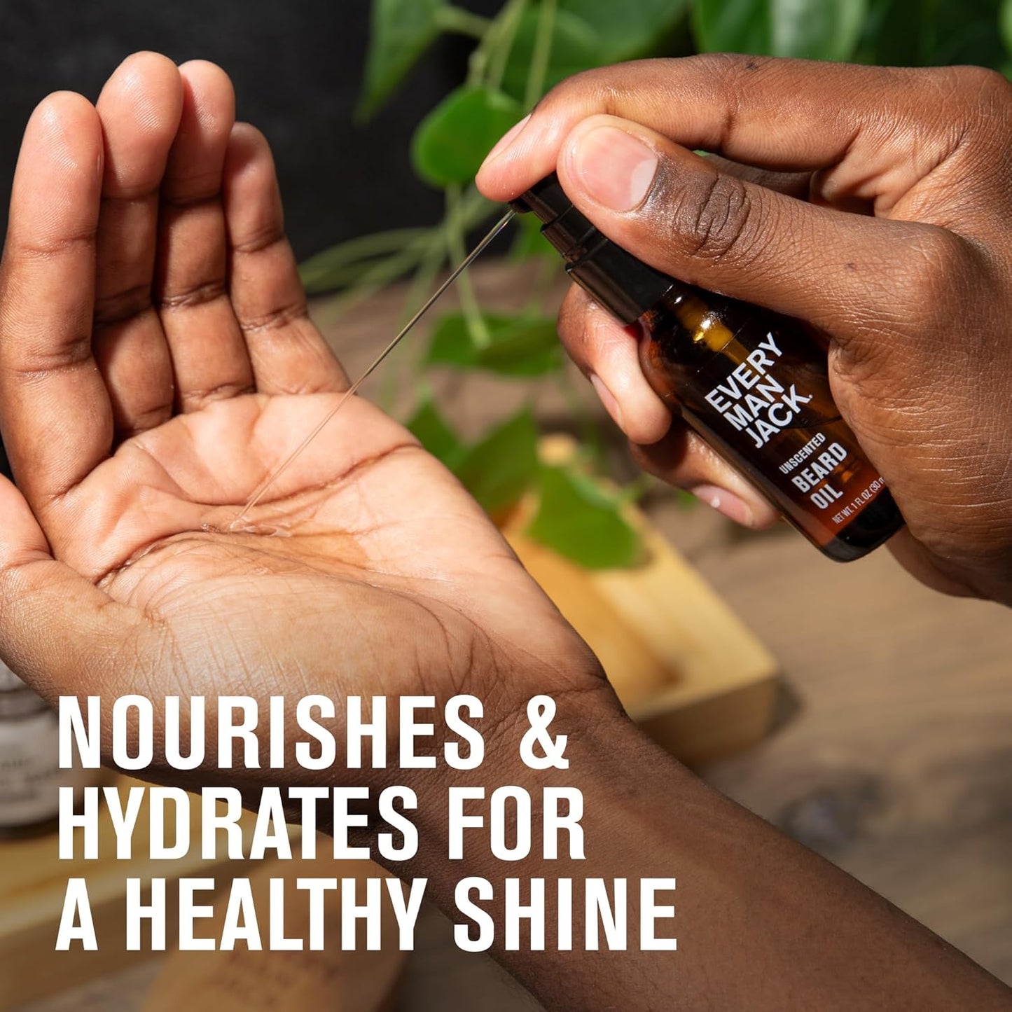 Every Man Jack Unscented Beard Oil for Men - Fragrance Free for Sensitive Skin - Naturally Moisturizes and Softens Beard w/Shea Butter & Argan Oil - 1 fl oz (2 pack)