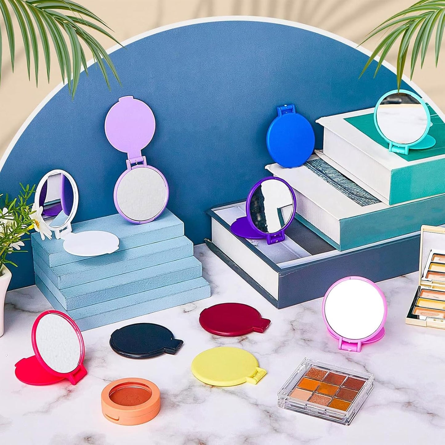 Juexica 360 Pcs Compact Mirror Bulk for Women Mini Folding Mirror Portable Pocket Makeup Round Small Vintage Travel for Cosmetic Purse Bag Gifts Mom Daily Use (Classic Colors)