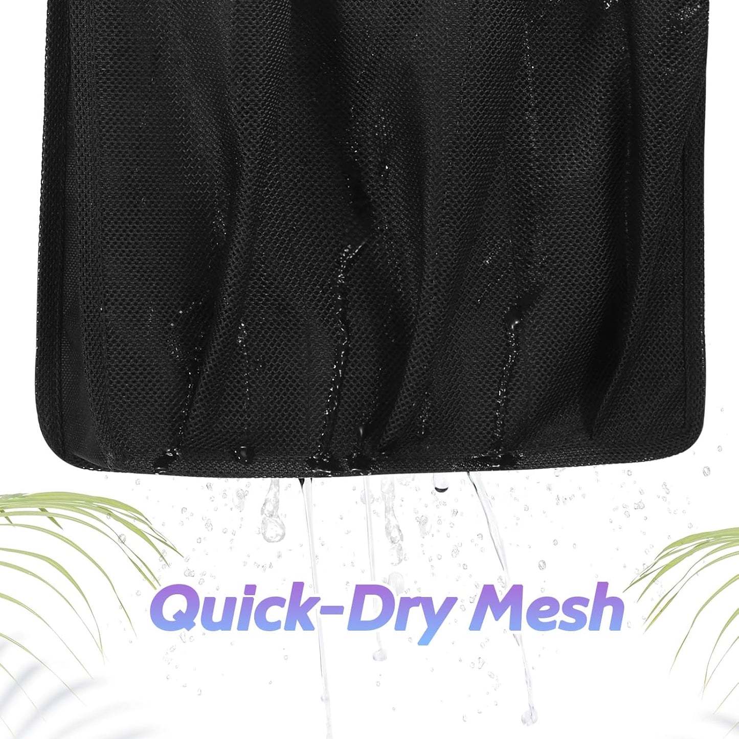 Portable Shower Caddy, Gym Travel Camp Dorm Room Essentials for College Student Boy Girl，Black Bathroom Mesh Shower Bag