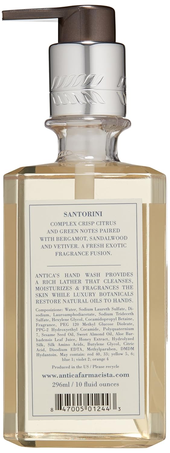 Antica Farmacista Hand & Body Wash - Luxury Nourishing Body Wash - Hydrating Hand Cleansing Wash - Bath & Body Gift - Santorini, 10 fl oz
