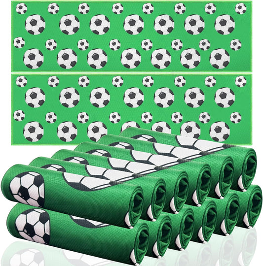 OPSO Softball Cooling Towel Set, 40 x 12 inches, 12 Pack, Microfiber Sports Towels for Baseball, Soccer, Golf LCE Towel Microfiber Sports Towels for Player (Soccer 2)
