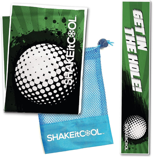 SHAKEitCOOL Original Cooling Towel – Be Cool in Style - Heat Relief, Soft, Lightweight, Sun Protection, Easy Clean - Perfect for Biking, Running, Yoga, Gym, Gardening - Golf