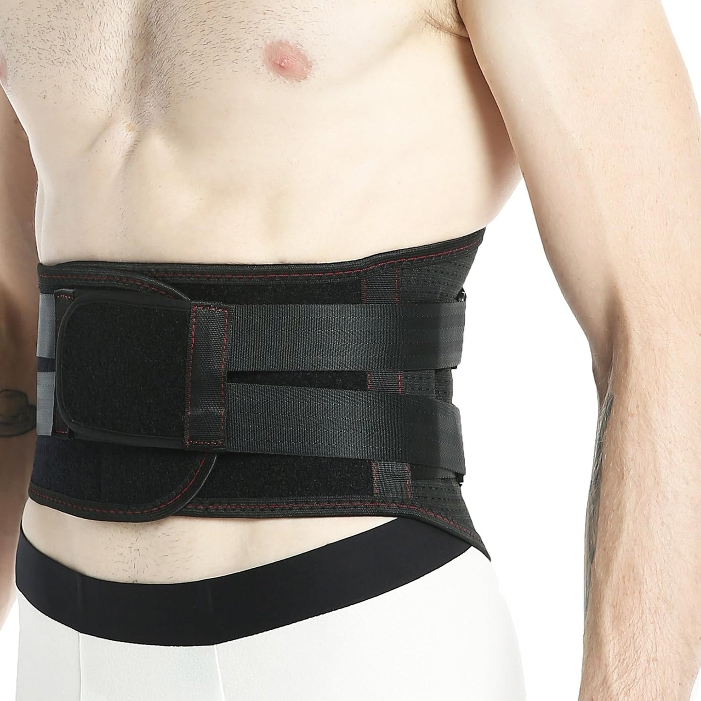 NeoTech Care Back Support Belt - Breathable & Adjustable Lower Back Brace - Double Pull Compression Straps (Black, Size S)