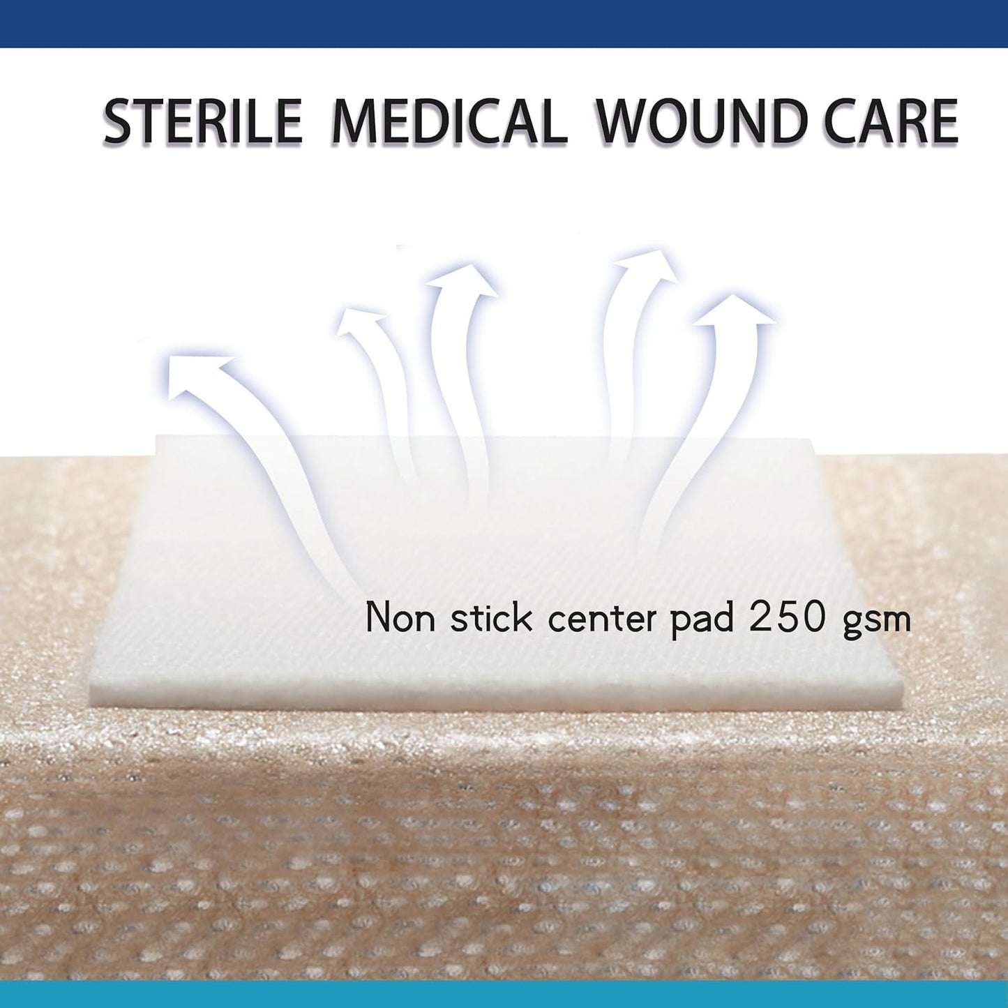 6"X6" 20 PCS Extra Large Sterile Nude Island Dressing Bandage for Wound - Self-Adhesive Boarded Gauze Pads - Latex Free - Medical Grade (Nude, 6"X6"-20PCS)