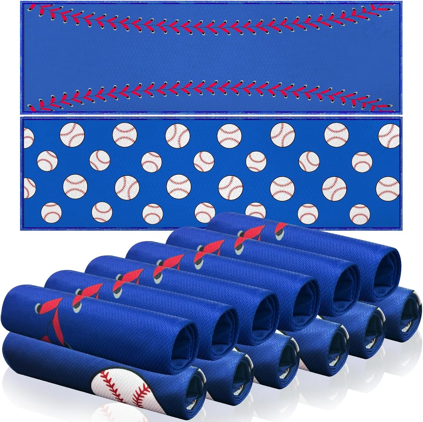 OPSO Softball Cooling Towel Set, 40 x 12 inches, 12 Pack, Microfiber Sports Towels for Baseball, Soccer, Golf LCE Towel Microfiber Sports Towels for Player (Softball)