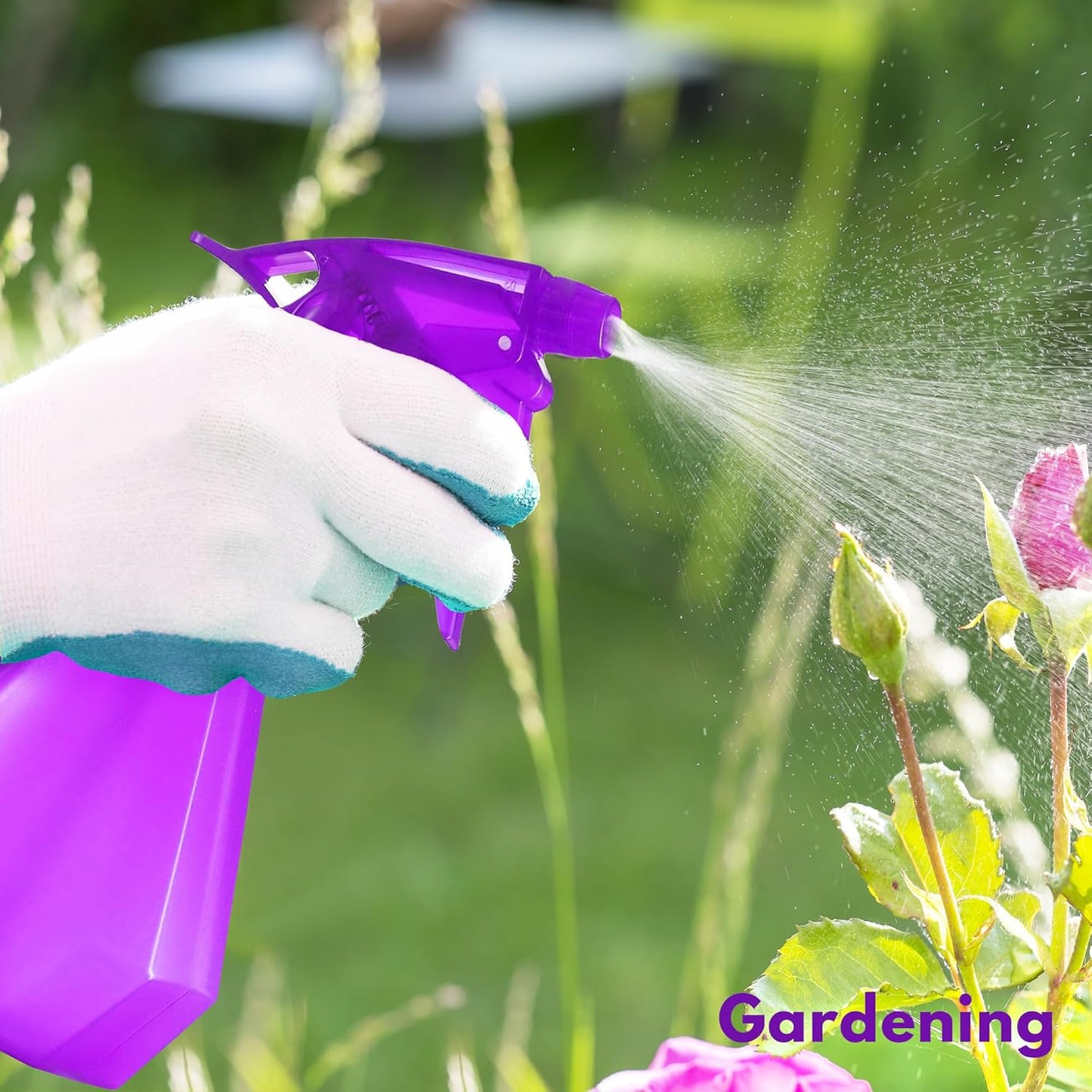 DilaBee (8oz 2-Pack Plastic Spray Bottle - Water Spray Bottle for Hair, Cooking, Cat Training & Cleaning Solution, Plant Misters for Inside & Outside - Spritzer Bottles for BBQ BPA-Free. Blue-Purple