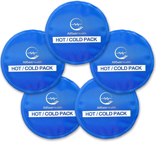 Reusable Round Hot and Cold Gel Ice Packs for Injuries | Cold Compress, Ice Pack, Cold Pack, Gel ice Pack, Cold Packs for Injuries | 5 Pack