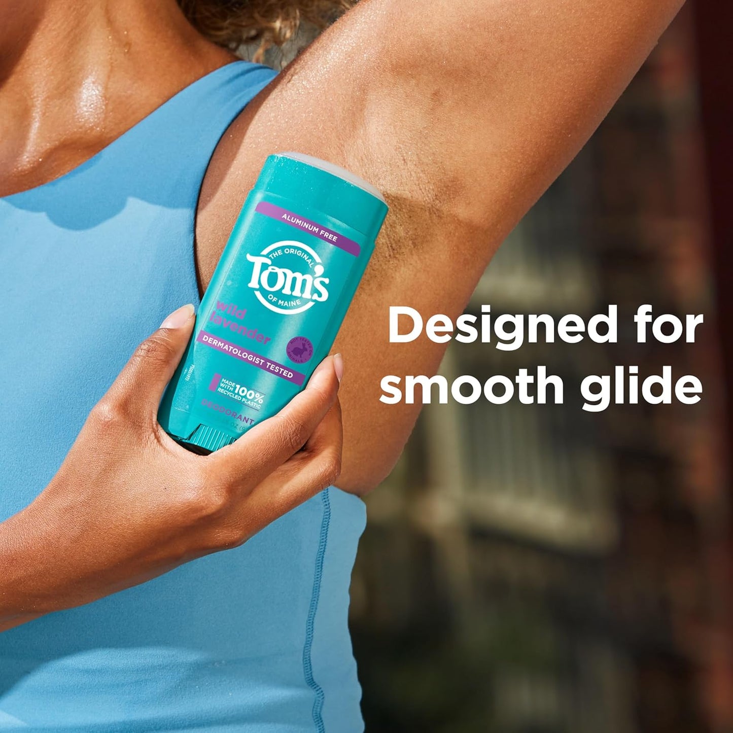 Tom’s of Maine Wild Lavender Aluminum Free Natural Deodorant For Women & Men | Goes on Clear | Odor & Wetness Protection | Naturally Derived and Moisture-Locking Ingredients | 3.25 oz (2 Pack)