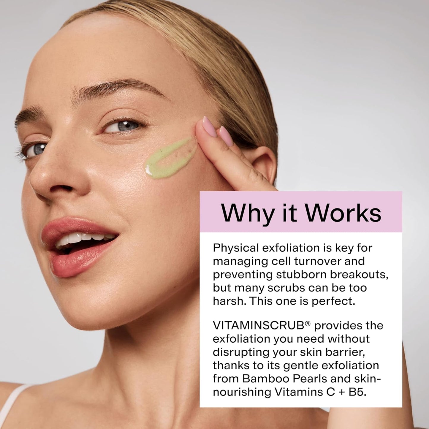 CLEARSTEM - VITAMINSCRUB - Antioxidant-Infused Scrub Cleanser - Exfoliating Face Wash + Body Scrub - Vitamin C, Hemp, Bamboo - Skin Care Products - Gluten Free, Cruelty Free - 6 fl oz / 177ml