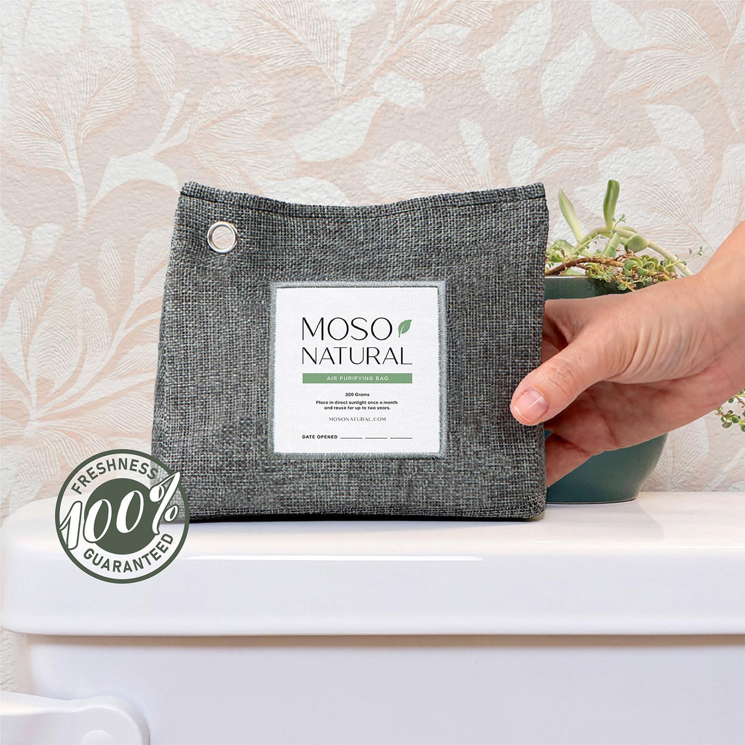 Moso Natural Air Purifying Bag 300g Premium Bamboo Charcoal Odor Absorber - Thumbnail 4
