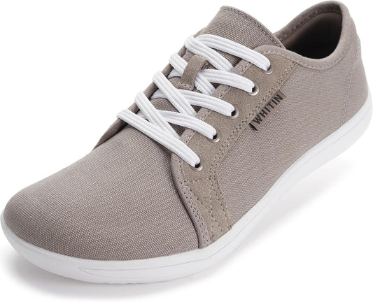 WHITIN Women's Canvas Barefoot Shoes | Wide Width Minimalist Sneakers | Classic Fit Low Top
